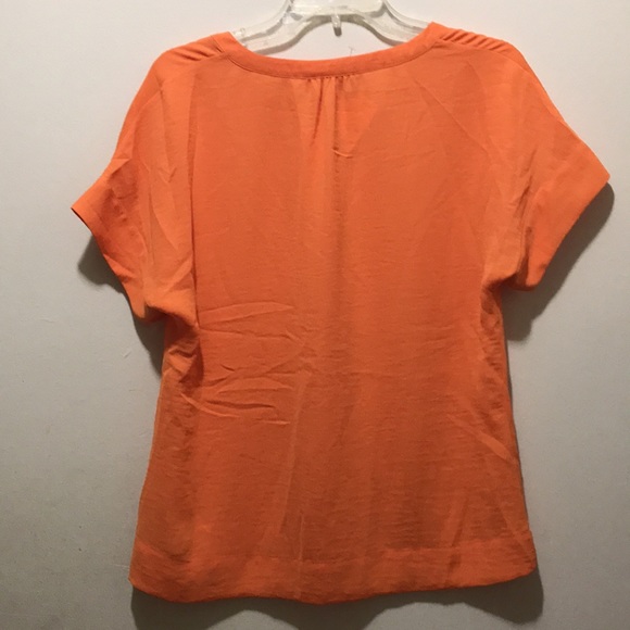 NWT Banana Republic Top size S Orange Pumpkin Metal Claps - Picture 4 of 4